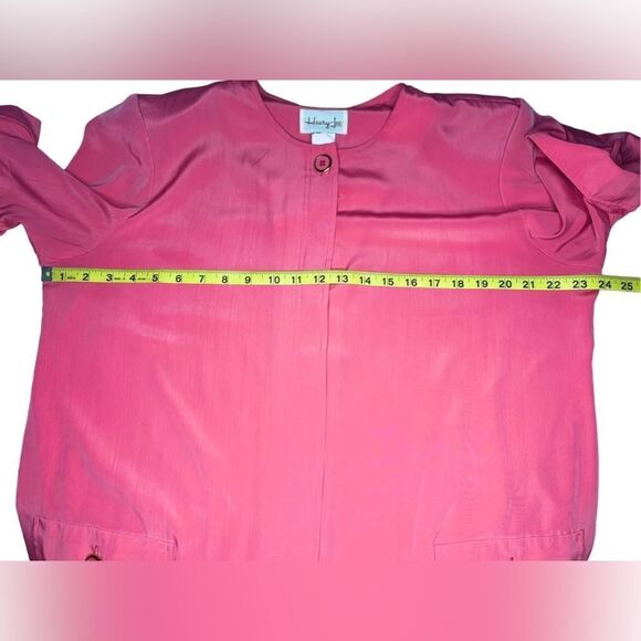 VTG Henry Lee coral pink midi length house dress muumuu robe - Picture 8 of 9